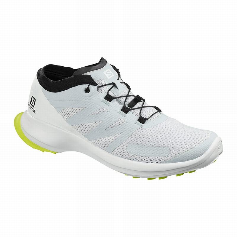 Salomon Israel SENSE FLOW - Mens Trail Running Shoes - White/Grey (VQOJ-63028)